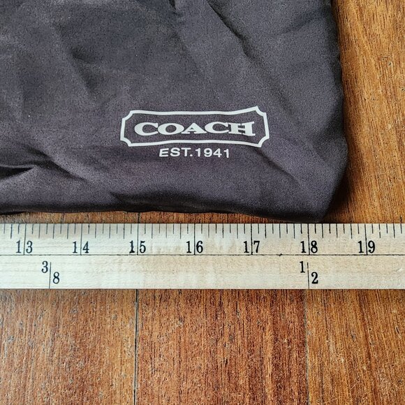 Coach Brown Silk Drawstring Dust Bag 15 x 19 - Picture 13 of 15